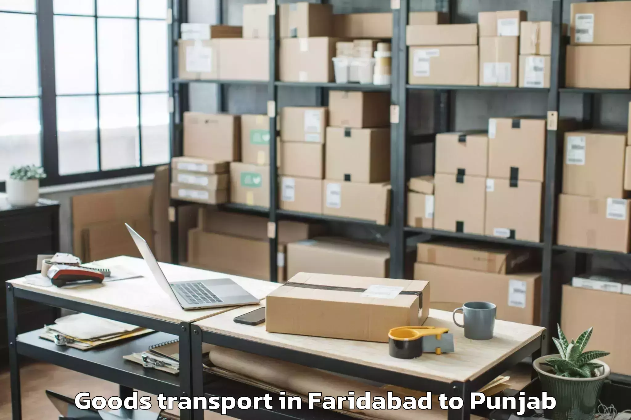 Easy Faridabad to Talwandi Bhai Goods Transport Booking